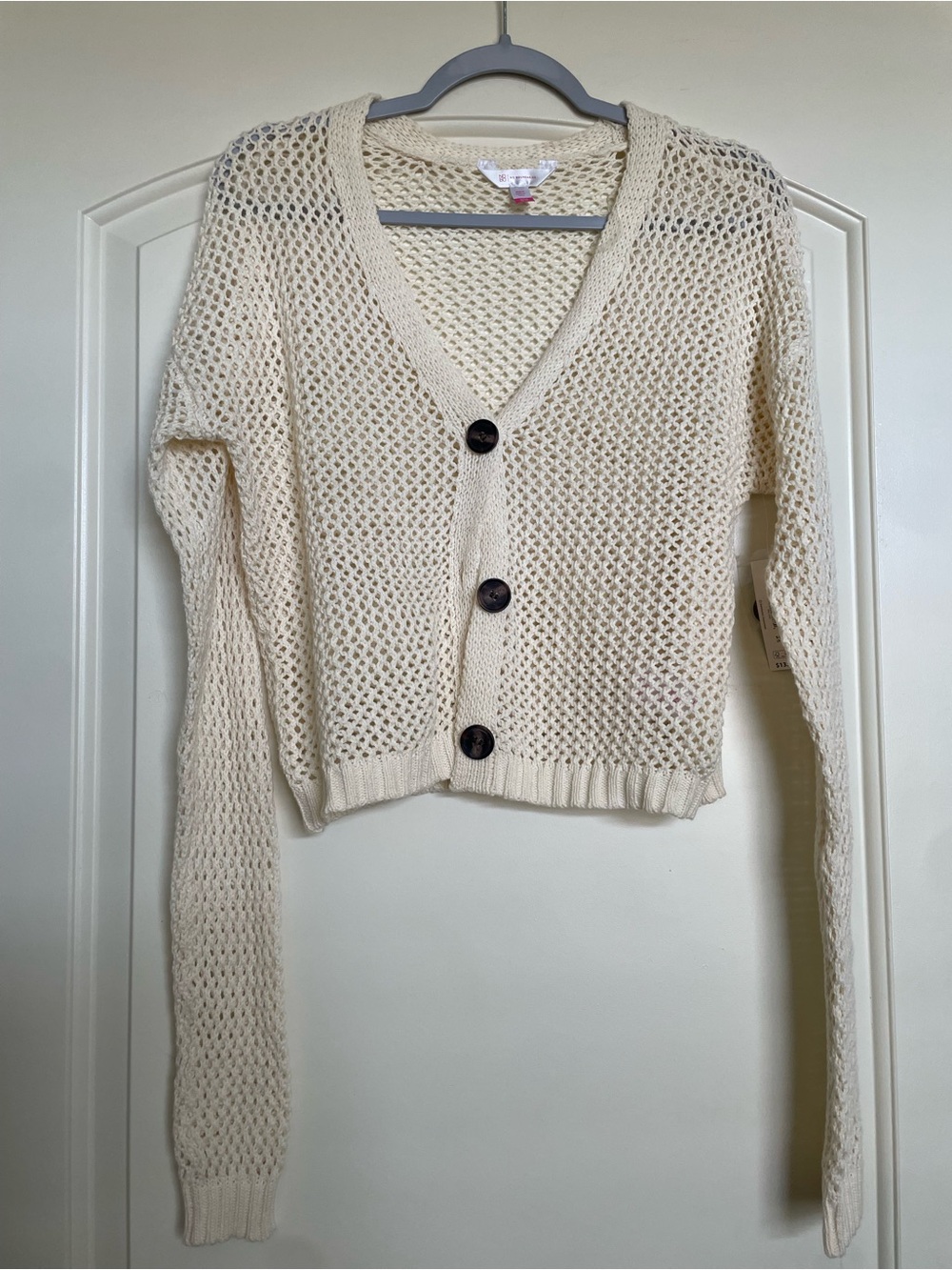 NWT Knit Cropped Cardigan in Cream Women’s XS/Juniors Size S
